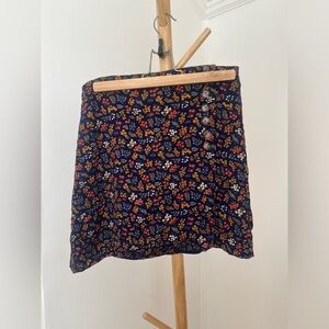 Madewell Floral Side Button Mini Skirt